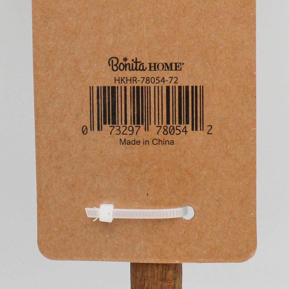 10in Acacia Rice Spoon SS Handle