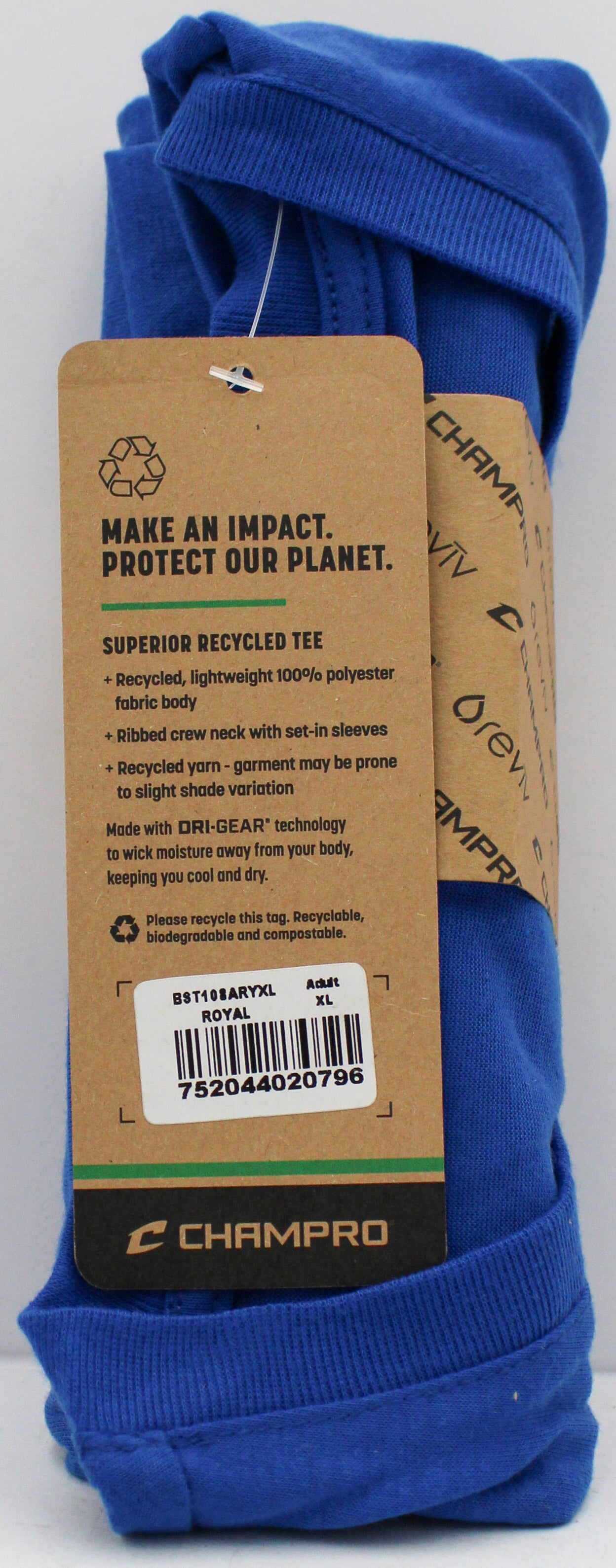 T-SHIRT - ADULT -ROYAL BLUE- XL