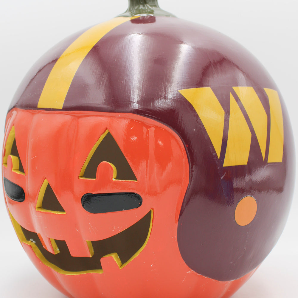 WASHINGTON COMMANDERS CERAMIC PUMPKIN HELMET 10"