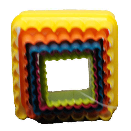 WILTON PLASTIC COOKIE CUTTER 5PC SET-SQUARE