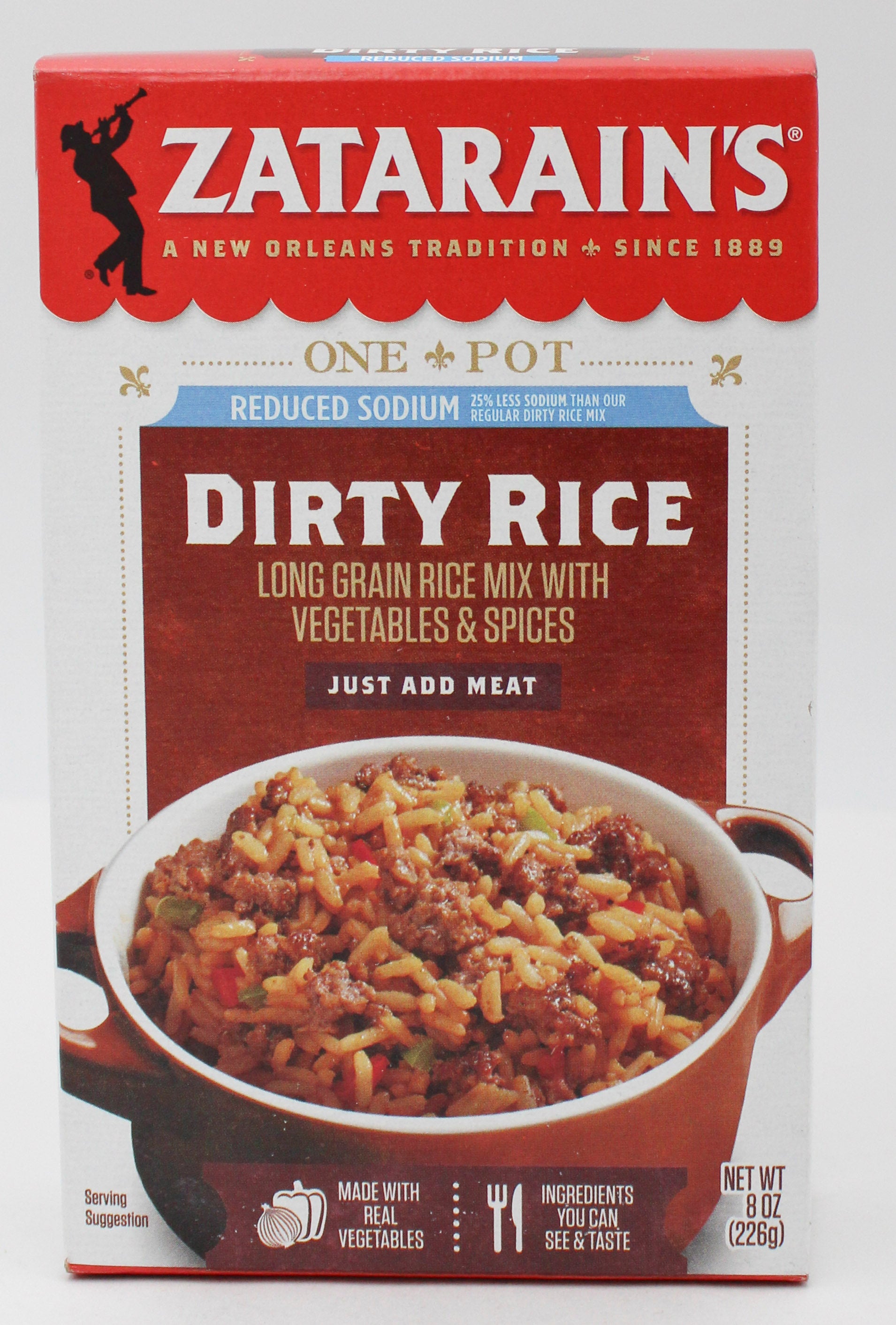 ZATARAIN REDUCED SODIUM DIRTY RICE MIX 8 Oz BB 9/22/26