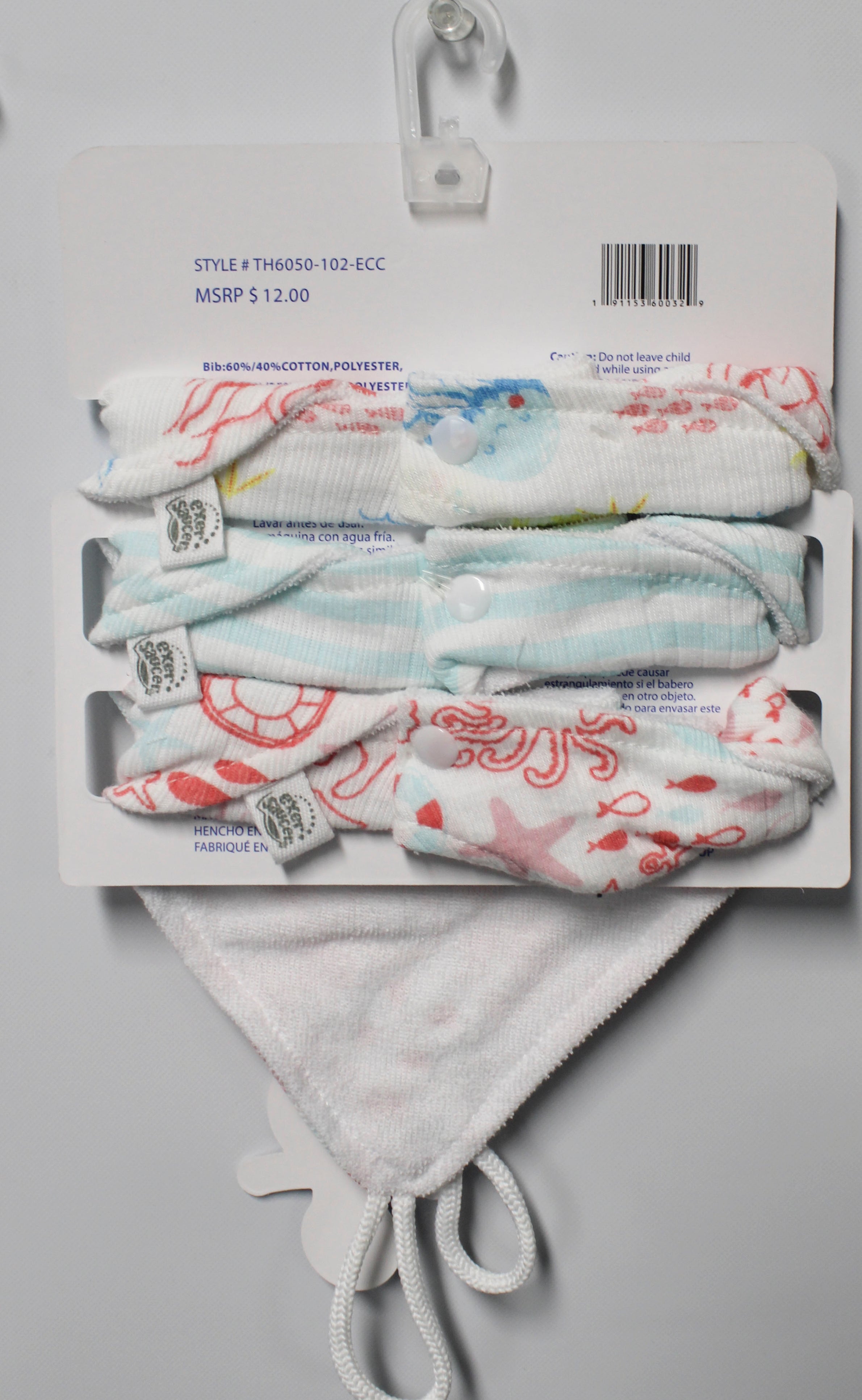 3pk Bandana Bibs Jellyfish – Baby Bibs, Wholesale Pack