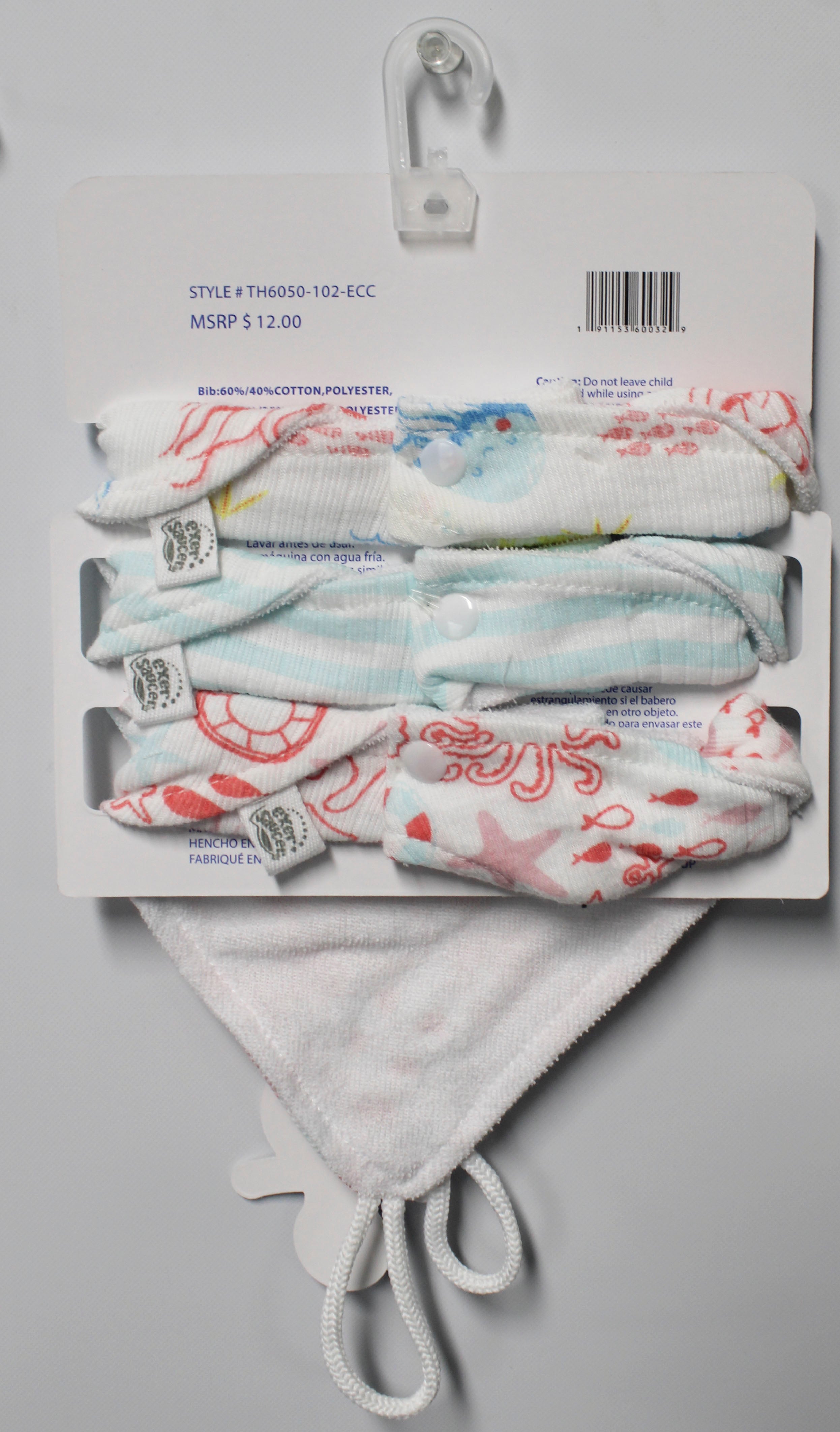 3pk Bandana Bibs Jellyfish – Baby Bibs, Wholesale Pack