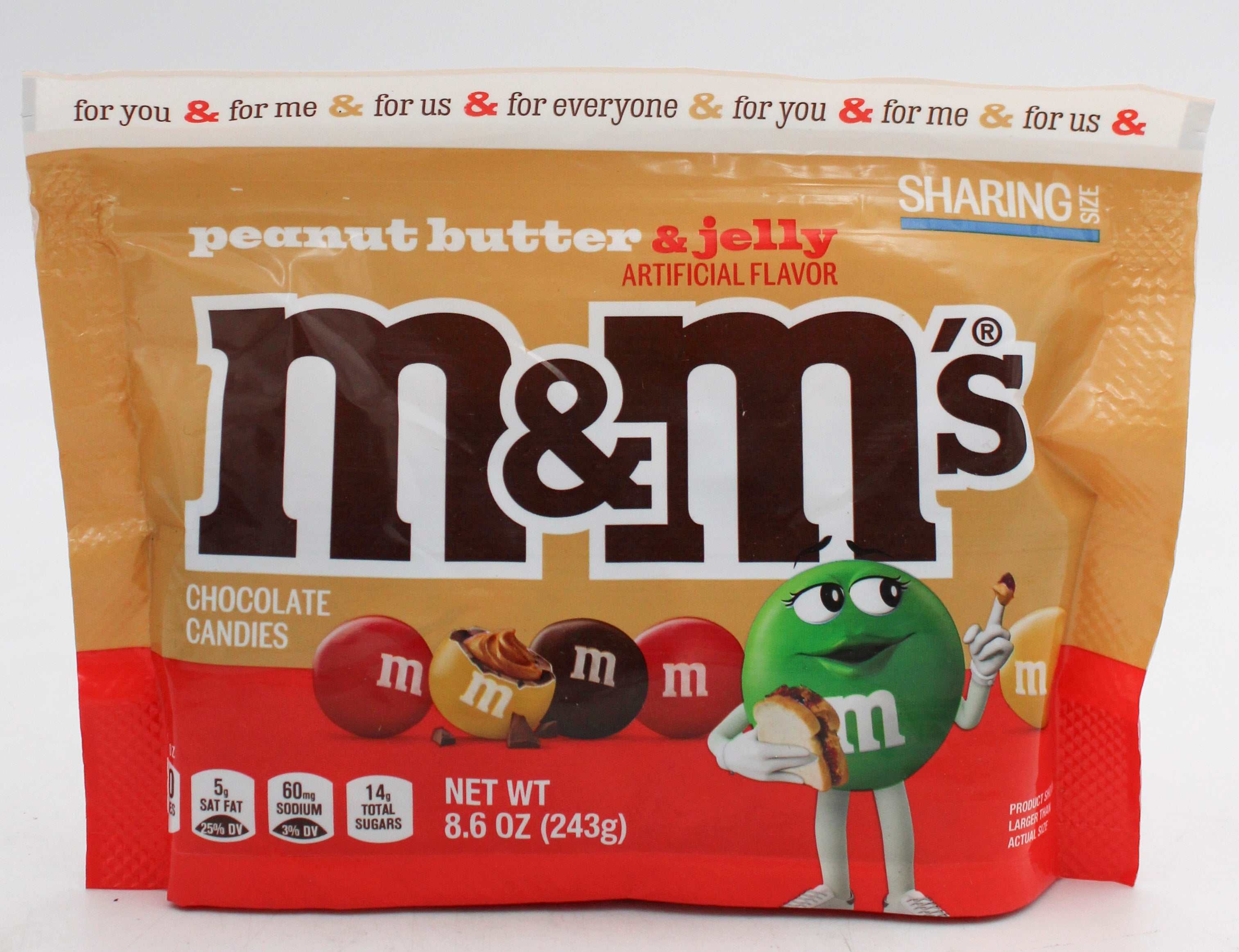 M&M'S PEANUT BUTTER AND JELLY CANDY 8.6 Oz BB 2/6/26