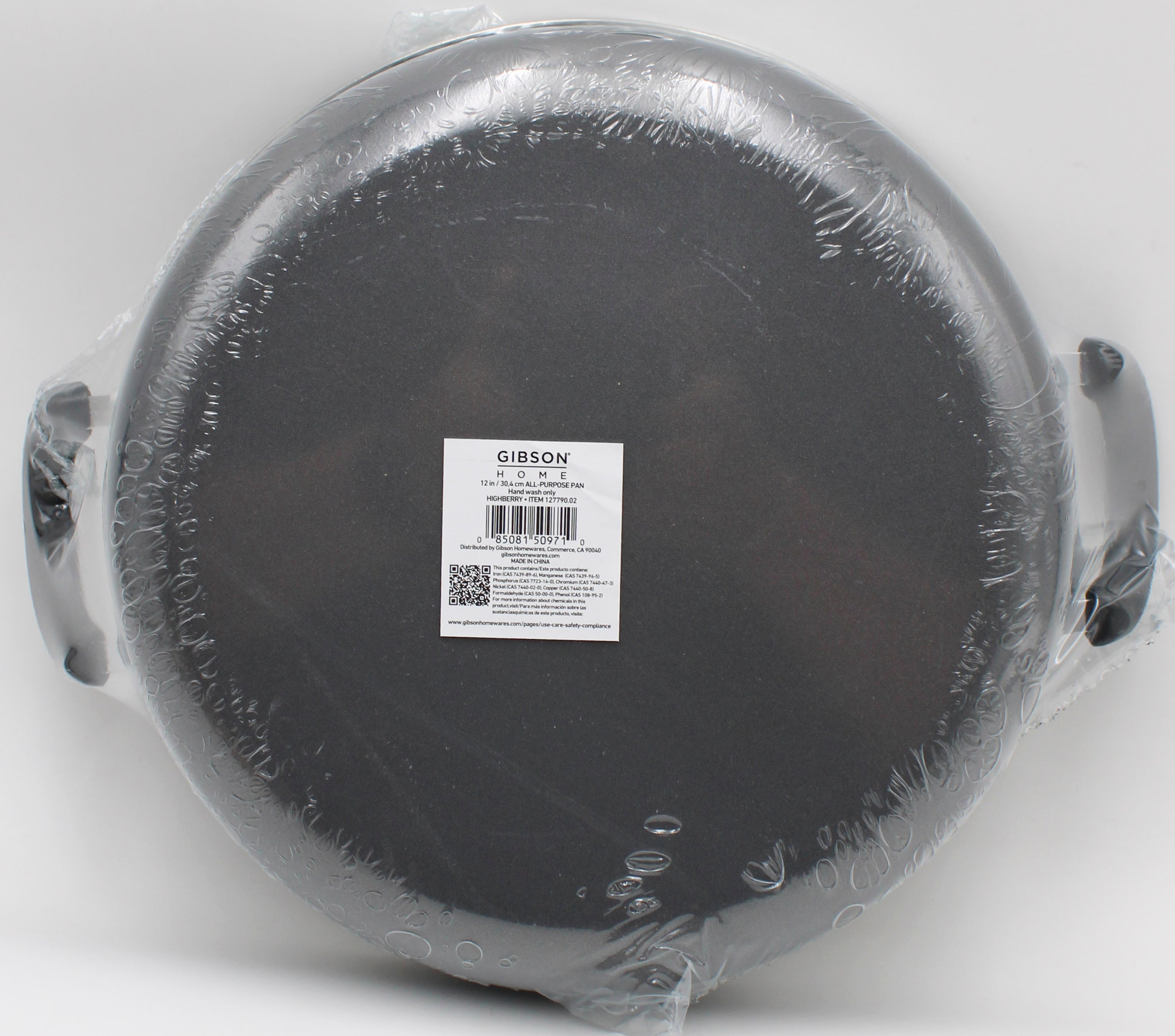 12IN ALL PURPOSE PAN W/ LID NS STEEL .7MM - CHARCOAL NI