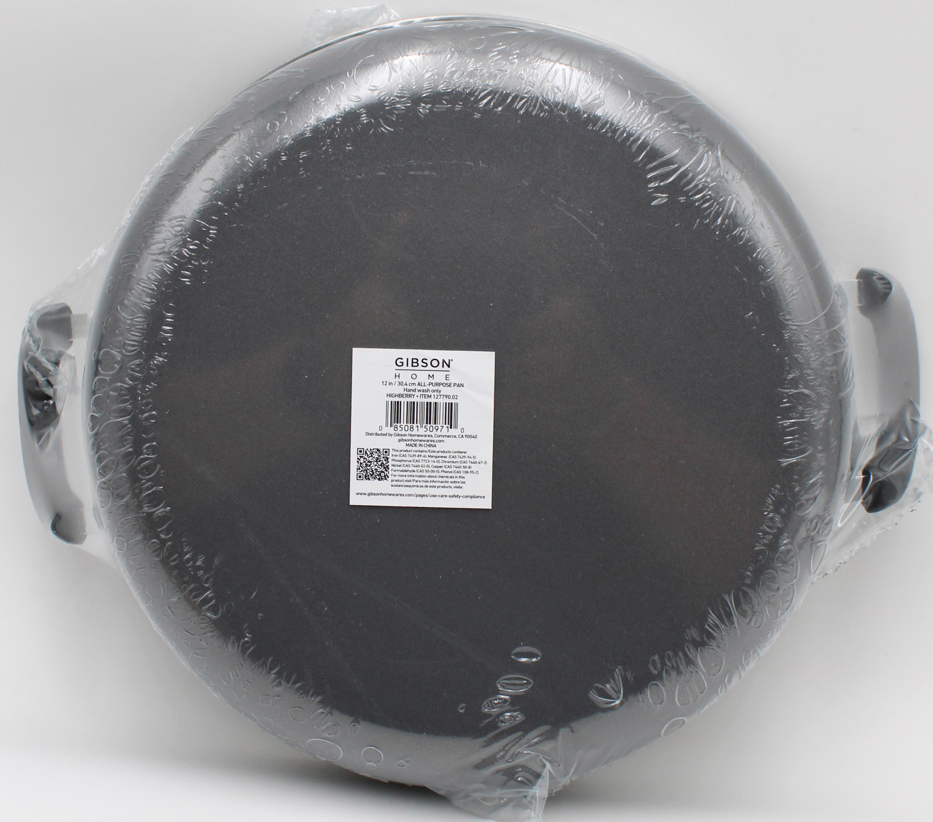 12IN ALL PURPOSE PAN W/ LID NS STEEL .7MM - CHARCOAL NI