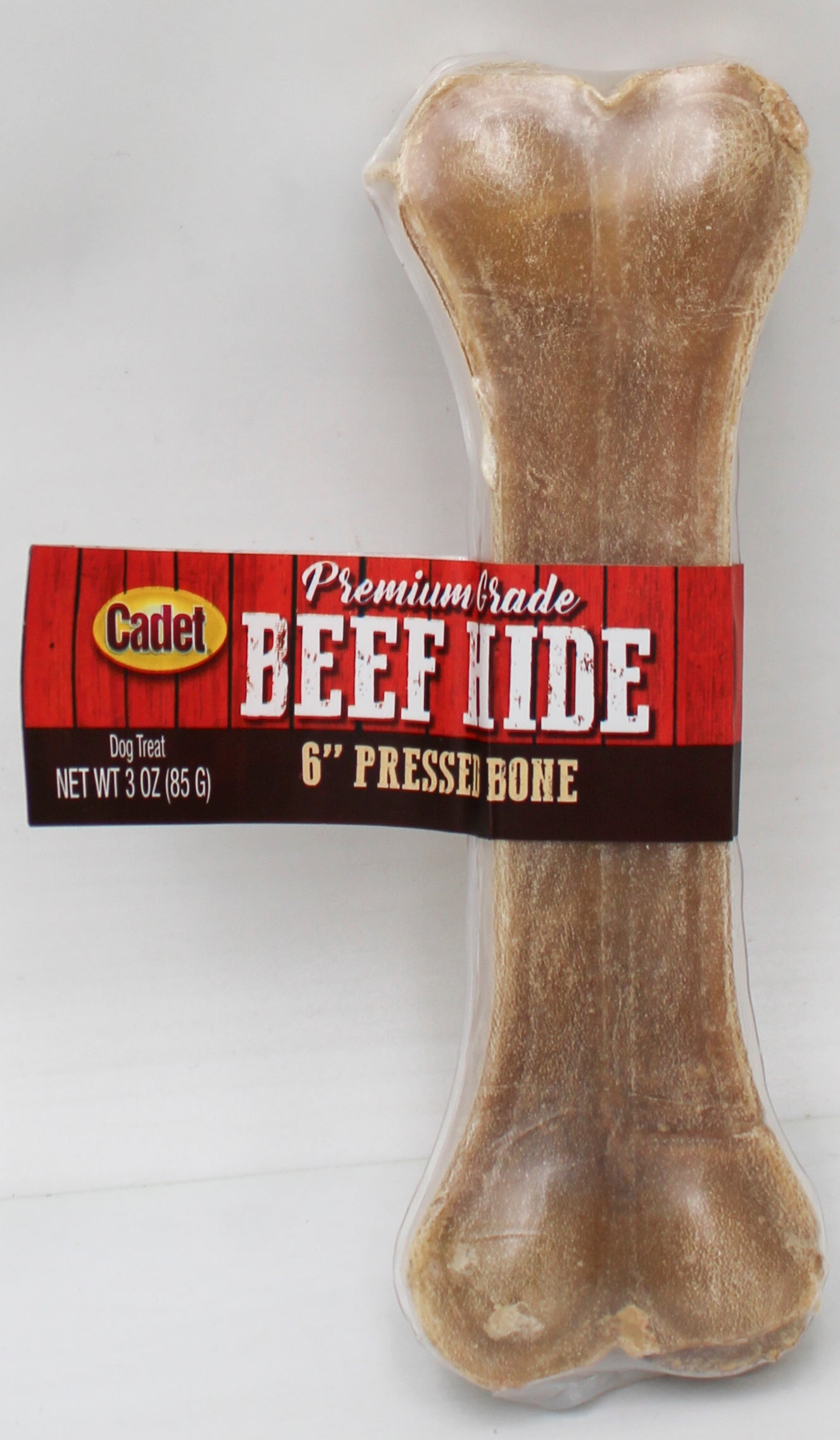 CADET PRESSED BEEF HIDE (RAWHIDE) BONE 6" BB 4/25/2027