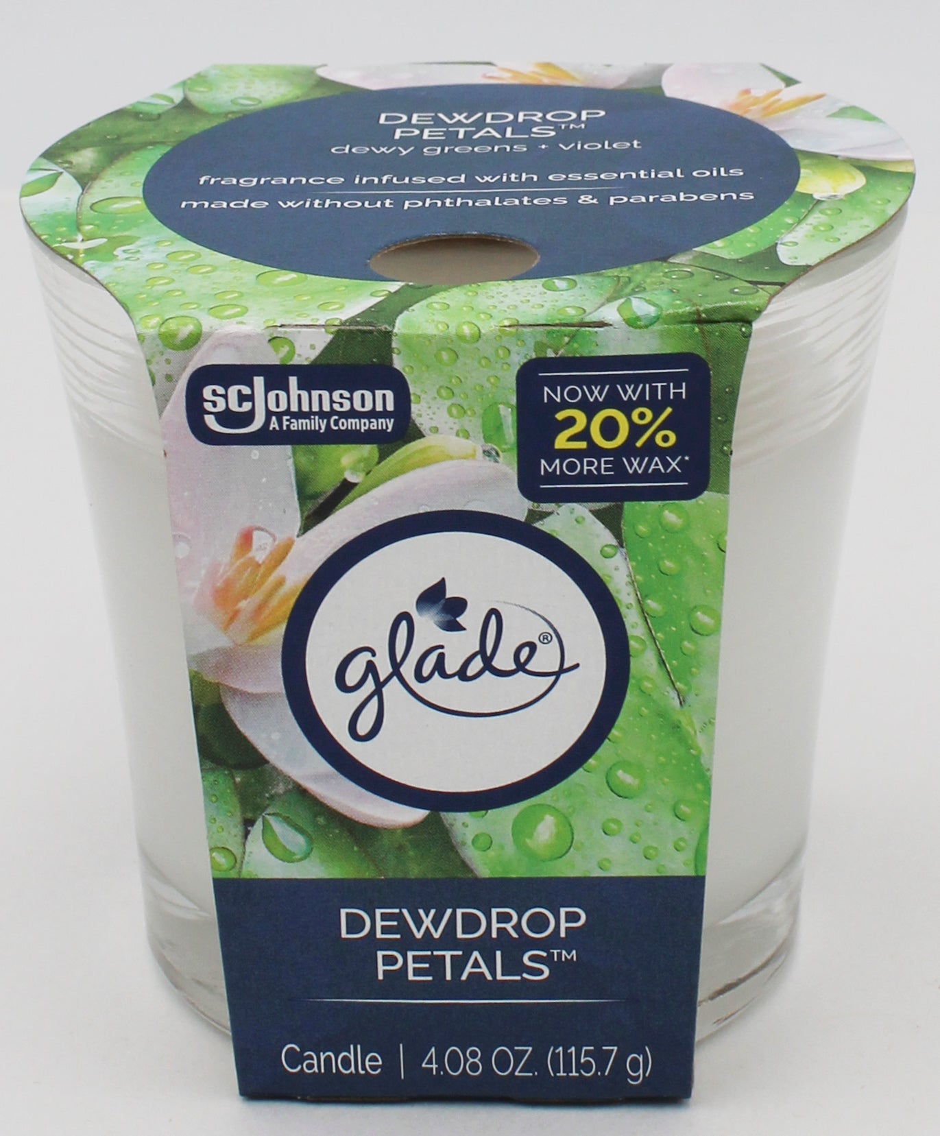 SP GLADE CANDLE DEWDROP PETALS 4.08oz US