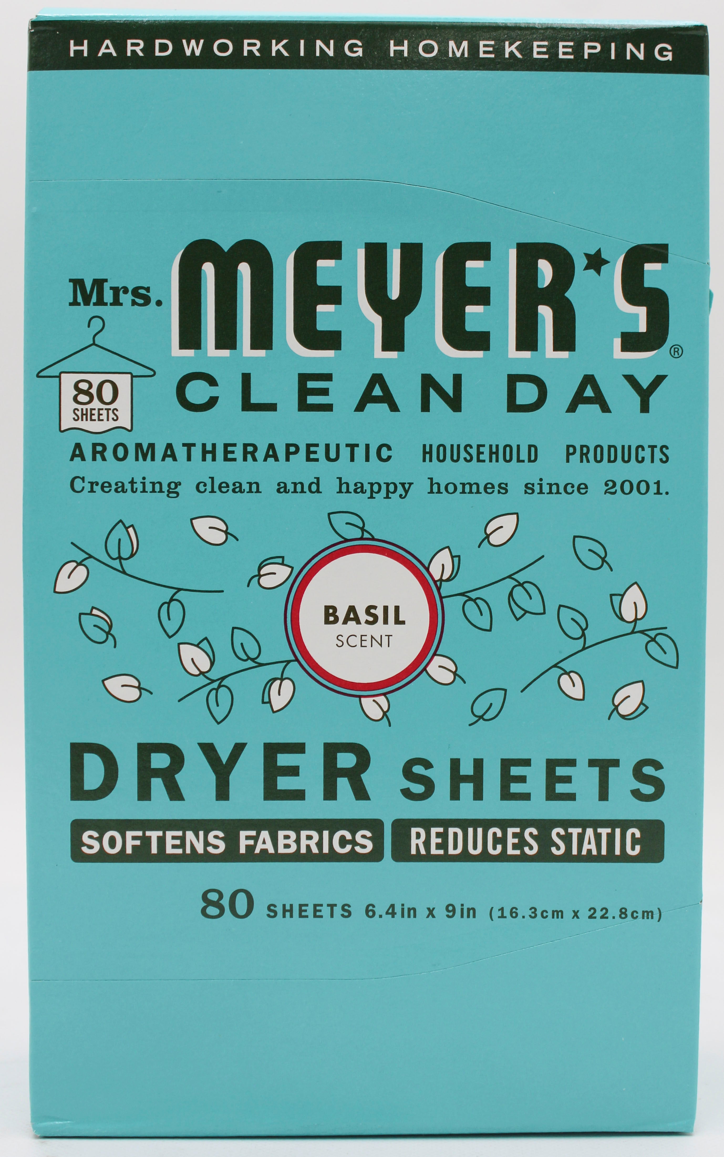 MRS MEYERS DRYER SHEETS BASIL 80ct US