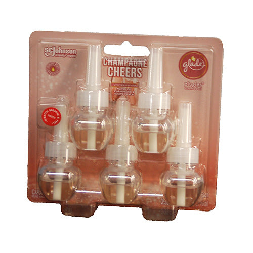 GLADE OIL PLUGIN REFILLS 5PK 0.67OZ-CHAMPAGNE CHEERS