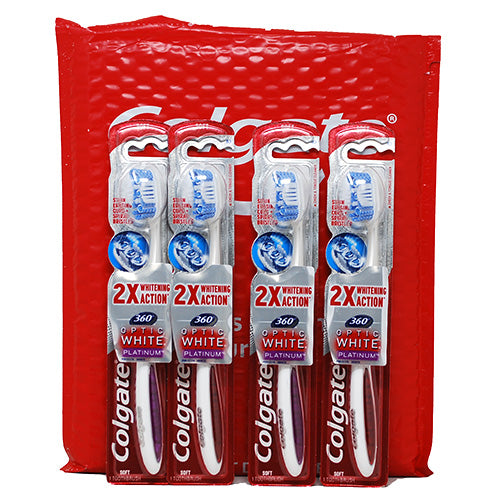 COLGATE 360 OPTIC WHTE PLATINUM T/BRUSH 4CT-SOFT/NI
