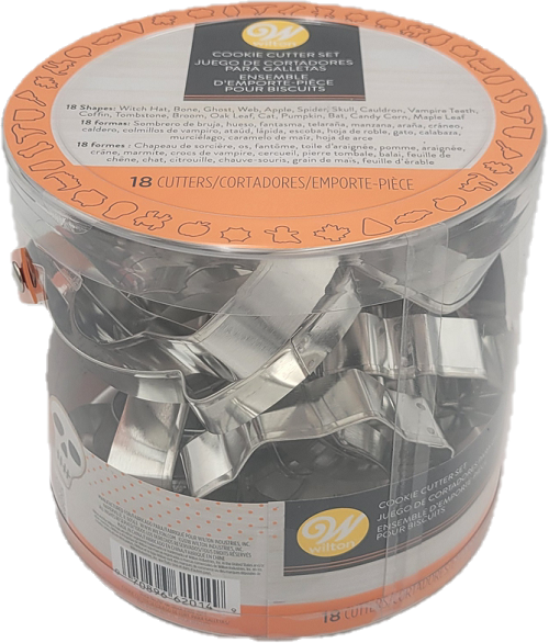 HALLOWEEN COOKIE CUTTER SET METAL 18 CT NI
