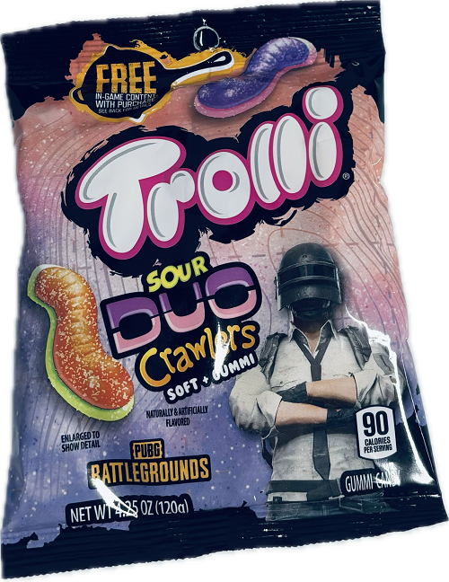 TROLLI SOUR DUO CRAWLERS 4.25oz SOFT+GUMMI EXP 8/06/24