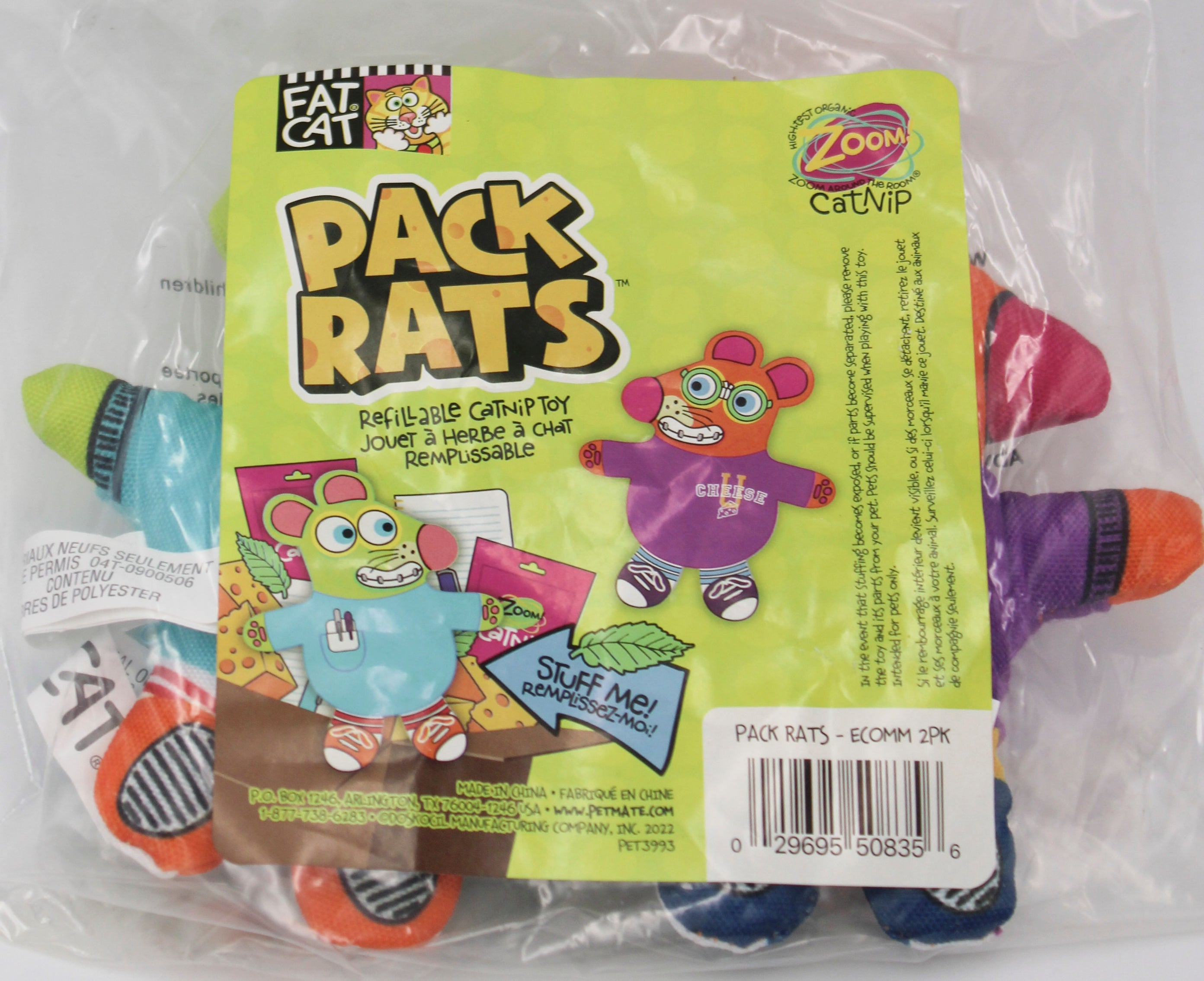 FATCAT PACK RATS CATNIP TOY 2ct