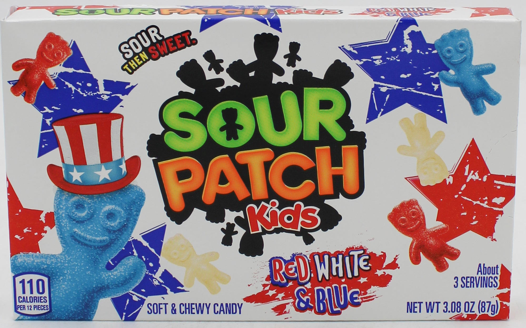 SOUR PATCH KIDS RED WHITE BLUE THEATRE BOX 3.08oz 3/20/26