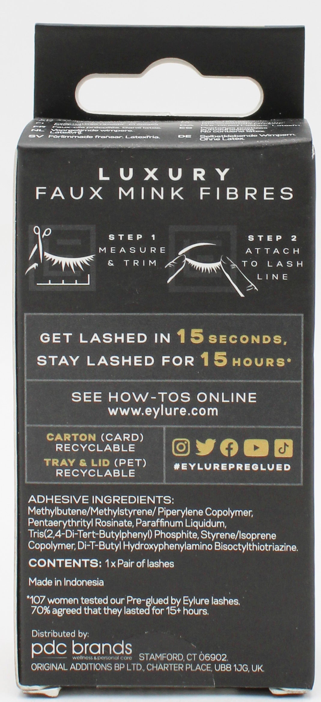 SP EYLURE LONDON PRE GLUED LUXE FAUX MINK LASHES