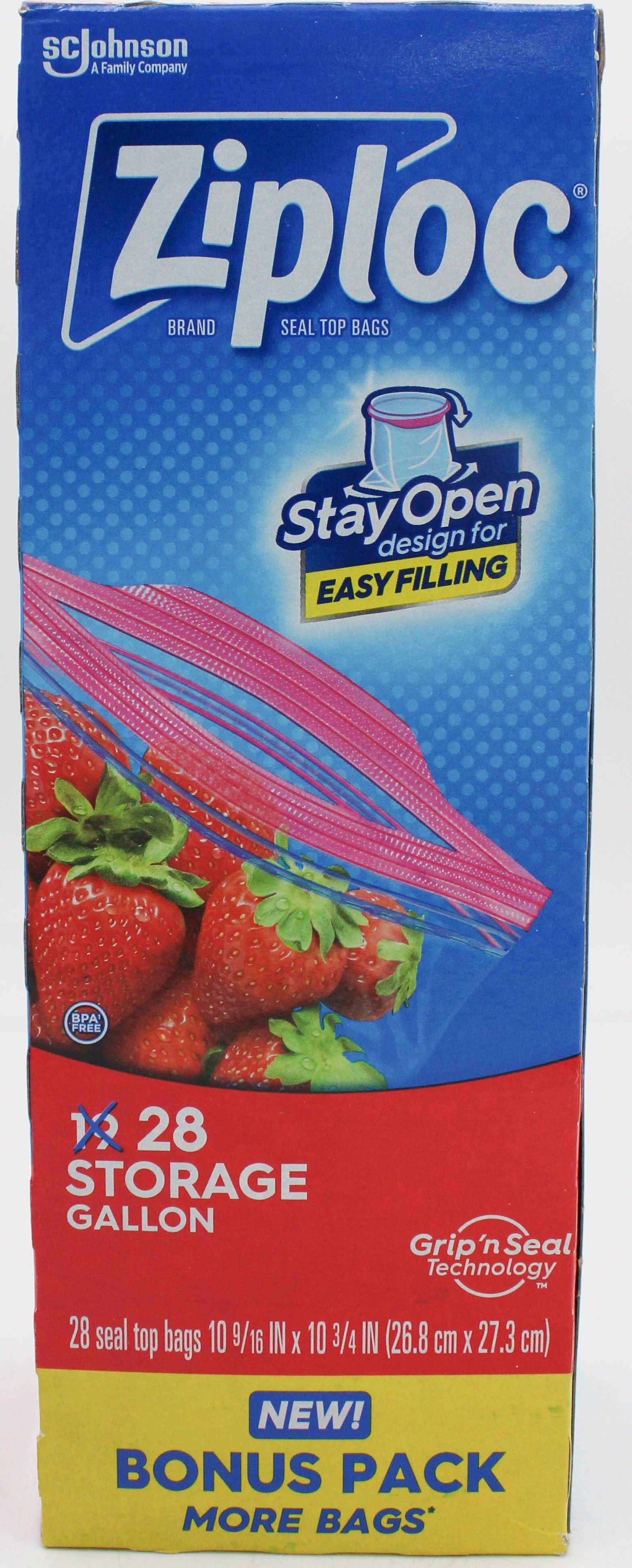 SP ZIPLOC  BAGS 40ct STORAGE GALLON IMPERFECT