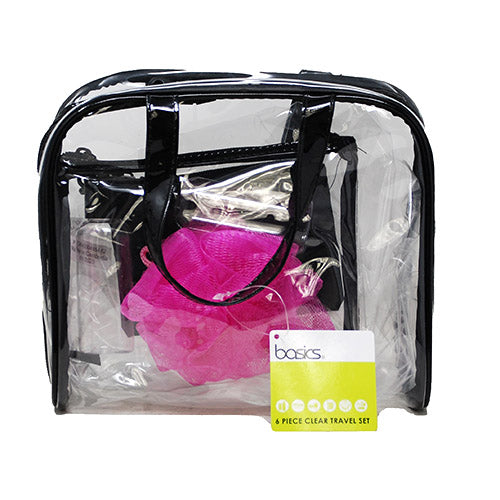SP CNAIR 6pc SET CLEAR TRAVEL BAG NI