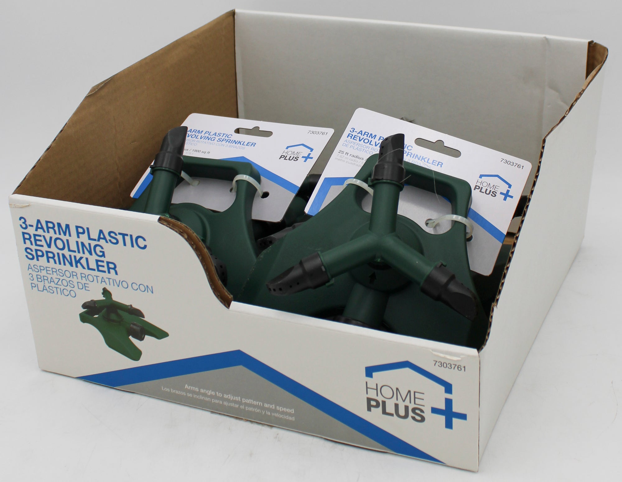 HOME PLUS PLASTIC 3 ARM REVOLVING SPRINKLER 1900 Sq. Ft.