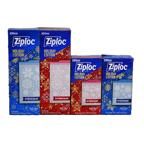 ZIPLOC HOLIDAY BAGS MIXED DISPLAY