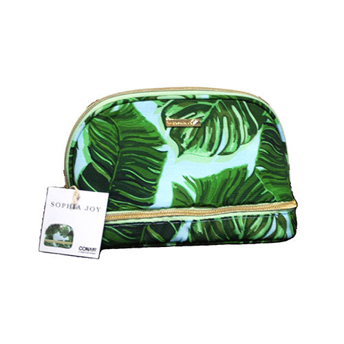 CONAIR SOPHIA JOY PALM PRINT ORGANIZER 9"X6.5" NI