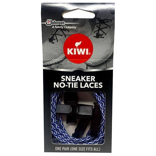 KIWI NO TIE SHOELACES 1PR-BLUE/WHTE