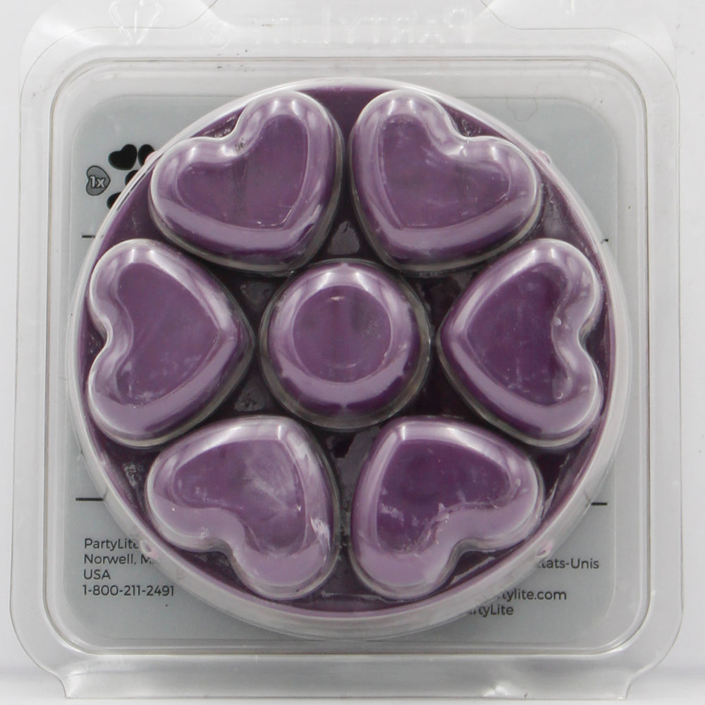 PARTYLITE AFTER DARK VELVET PLUM SCENT PLUS HEART MELTS 3.2oz