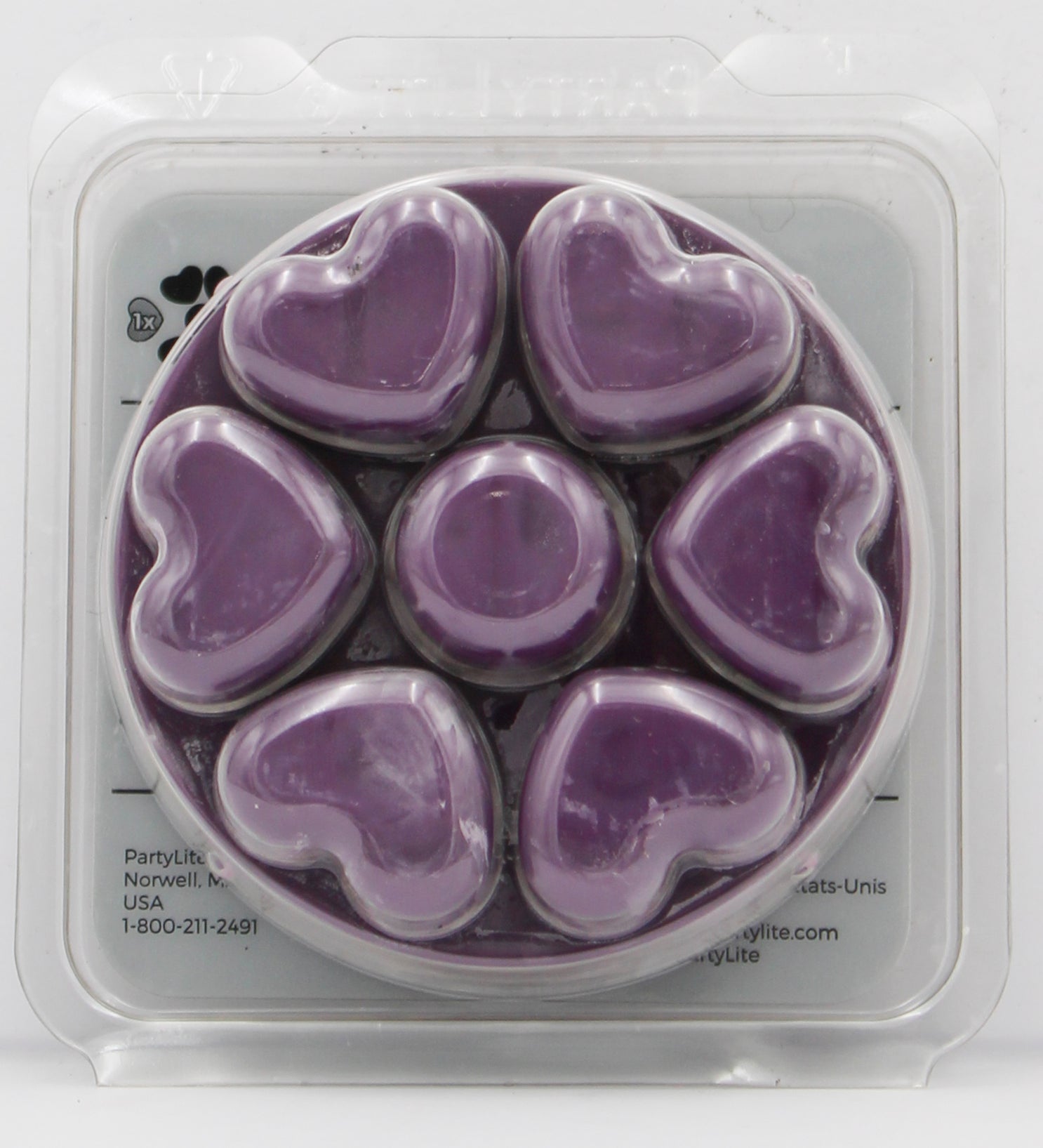 PARTYLITE AFTER DARK VELVET PLUM SCENT PLUS HEART MELTS 3.2oz