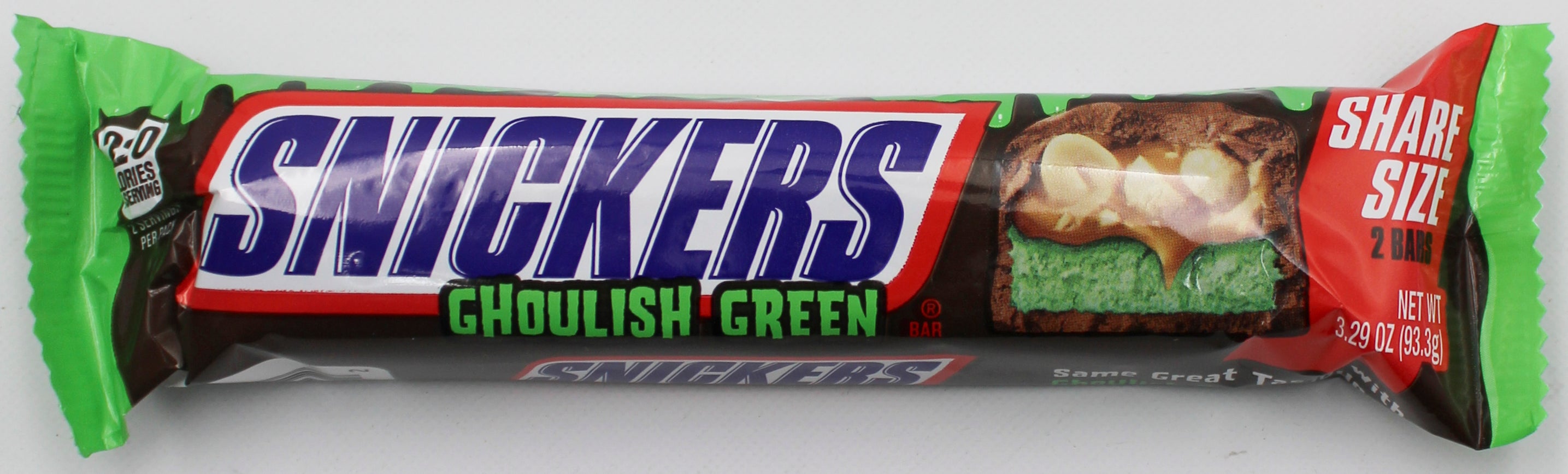 SNICKERS GHOUL GREEN HALLOWEEN SHARE SIZE 3.29oz BB 04/30/2027
