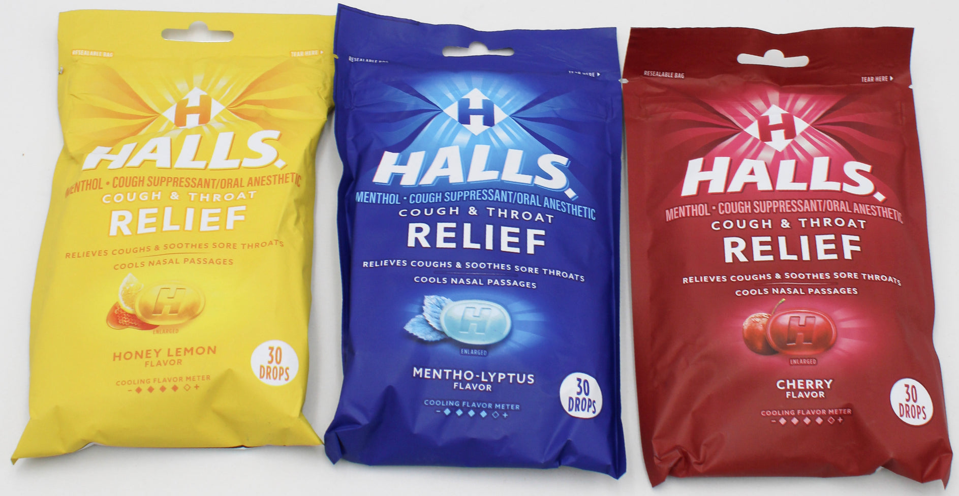 HALLS COUGH DROPS 30ct ASSORTED FLOORSTAND EXP 5/2/27