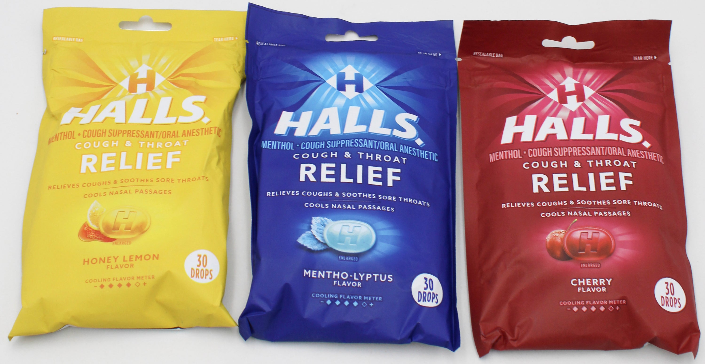 HALLS COUGH DROPS 30ct ASSORTED FLOORSTAND EXP 5/2/27