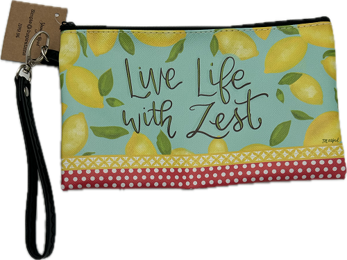 LIVE LIFE WITH ZEST SMALL COSMETIC BAG