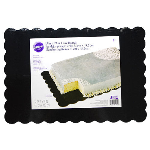 WILTON CAKE BOARD 13x19"/3CT-BLACK