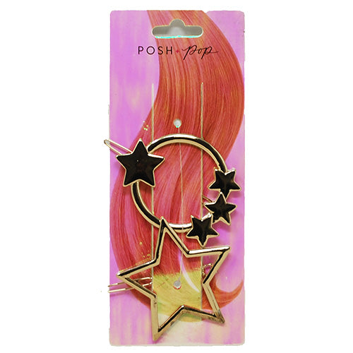 POSH + POP WIRE HAIR CLIP 2CT-CIRCLE/STARS