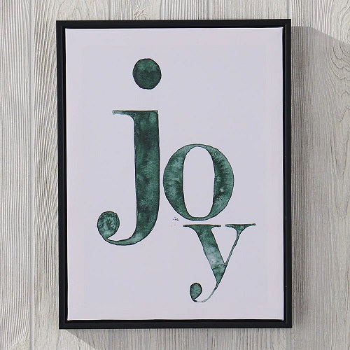 JOY FRAMED CANVAS PRINT 11.5"L x 15.5"H x 1.25"D
