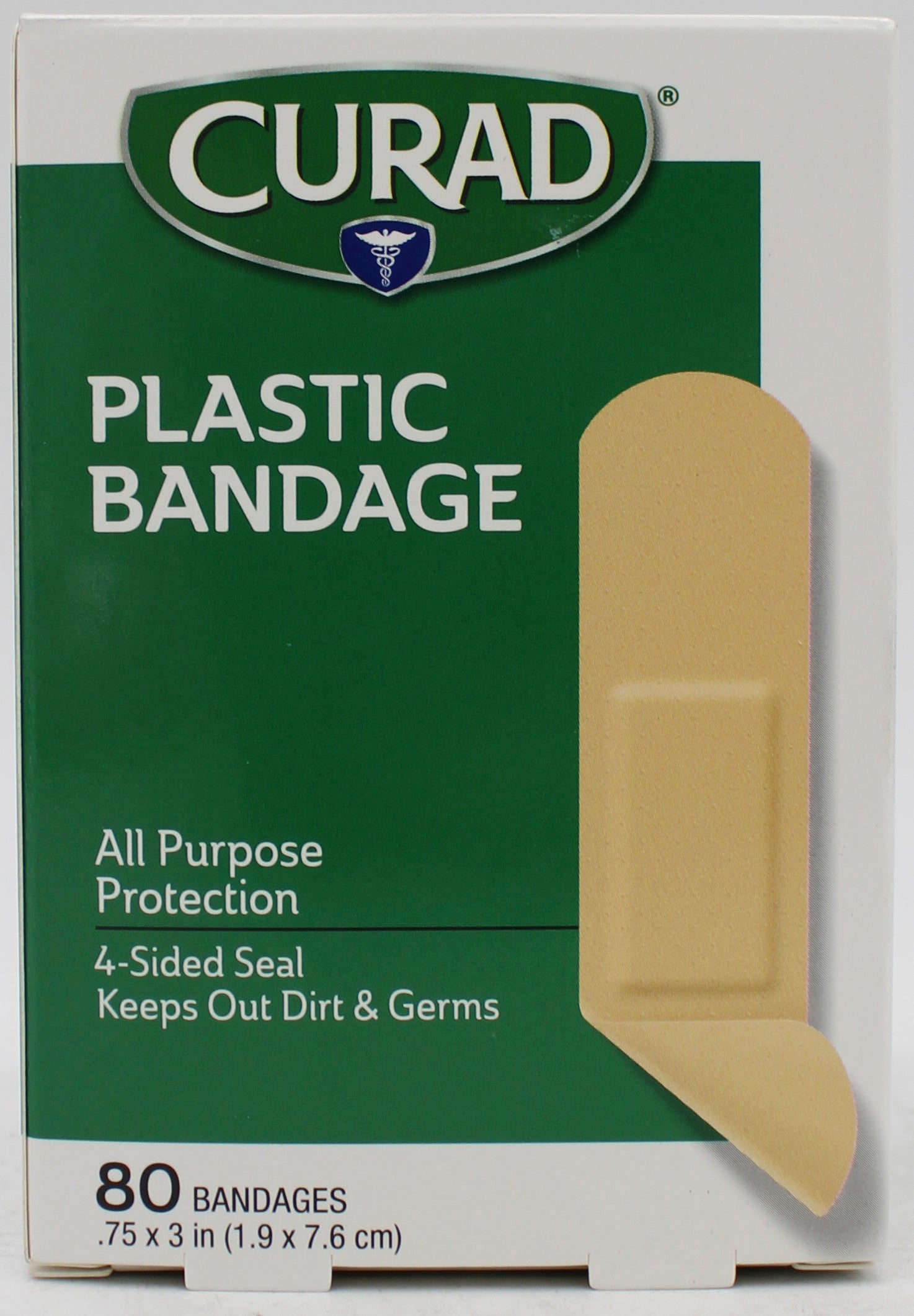CURAD PLASTIC BANDAGES 3/4"x3" 80ct NI
