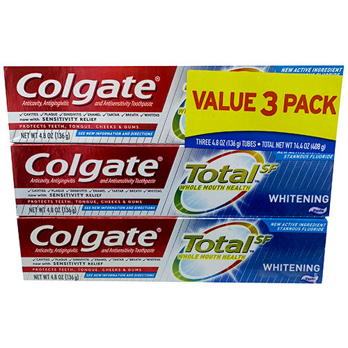 COLGATE T/PSTE 4.8oz/3PK(9/22)WHTEN/NI