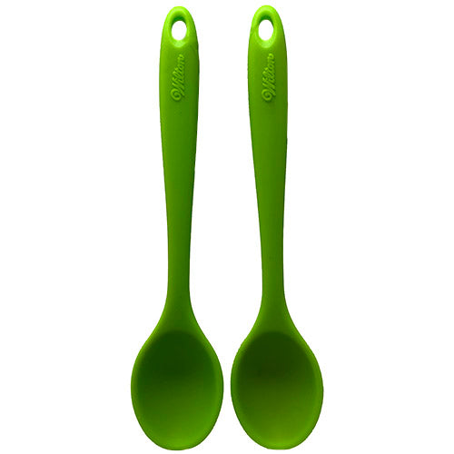 MINI SILICONE SPOON 2PC SET-GREEN