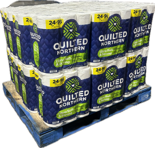 24 MEGA ROLL ULTRA SOFT AND STRONG QUILTED NORTHERN TOILET PAPER