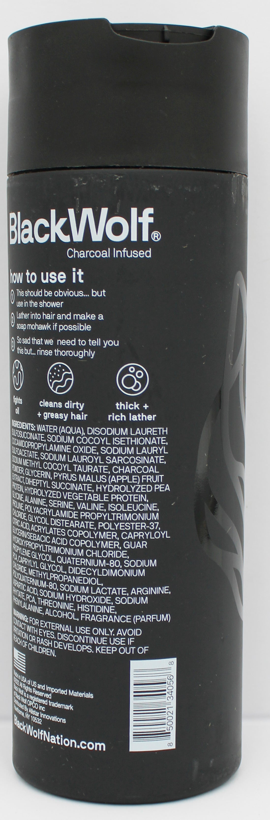 BLACK WOLF DAILY SHAMPOO - 12 oz. NI