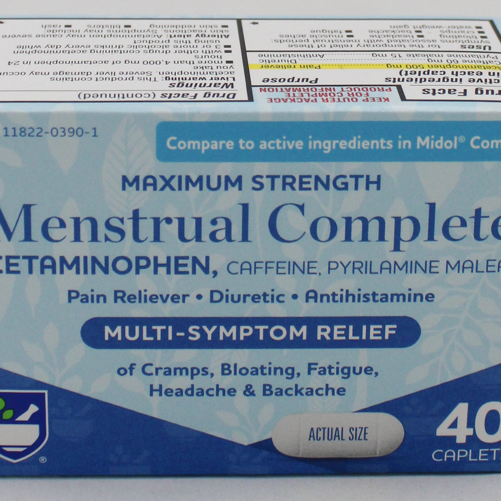 RITE AID MULTI SYMPTOM MENSTRUAL RELIEF CAPLETS 40ct EXP 5/15/2027 COMPARES TO Midol Complete