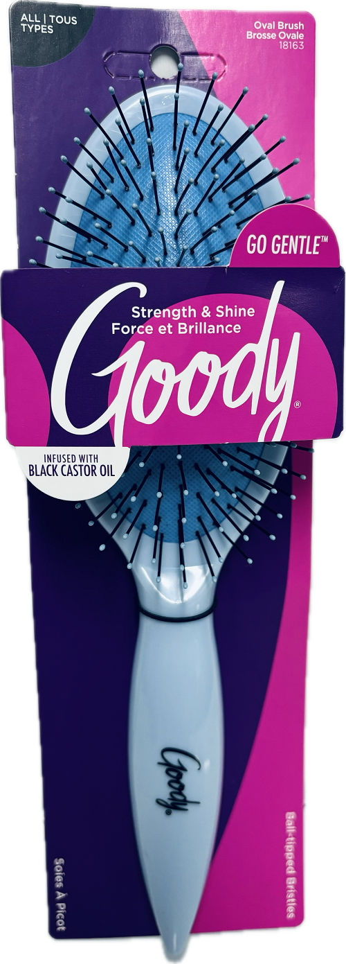 GOODY GO GENTLE STRENGTH INFUSION OVAL BRUSH ALL TYPES BABY BLUE NI
