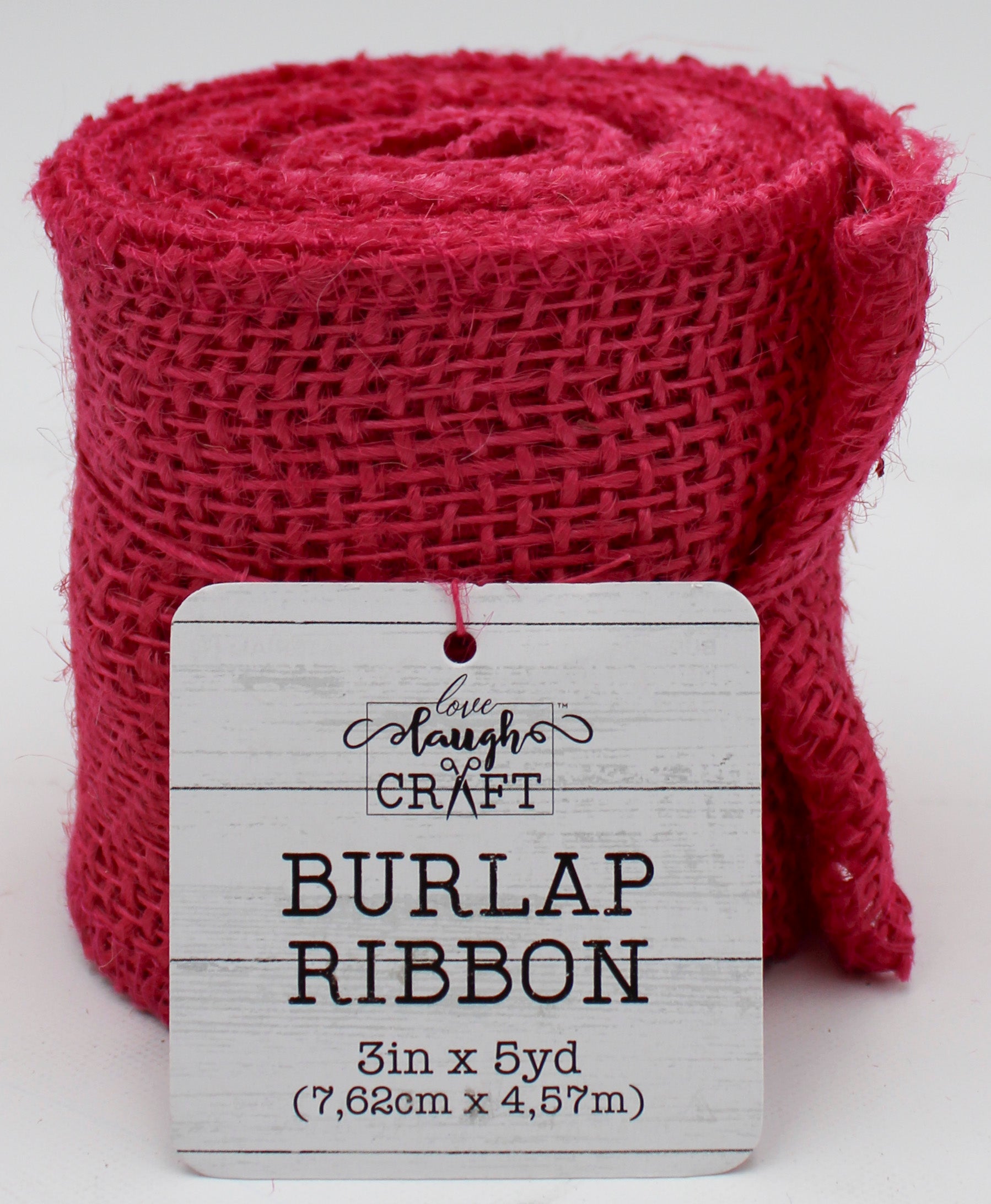 Burlap Ribbon Orchid 3in x 5yd Wholesale Bulk Roll