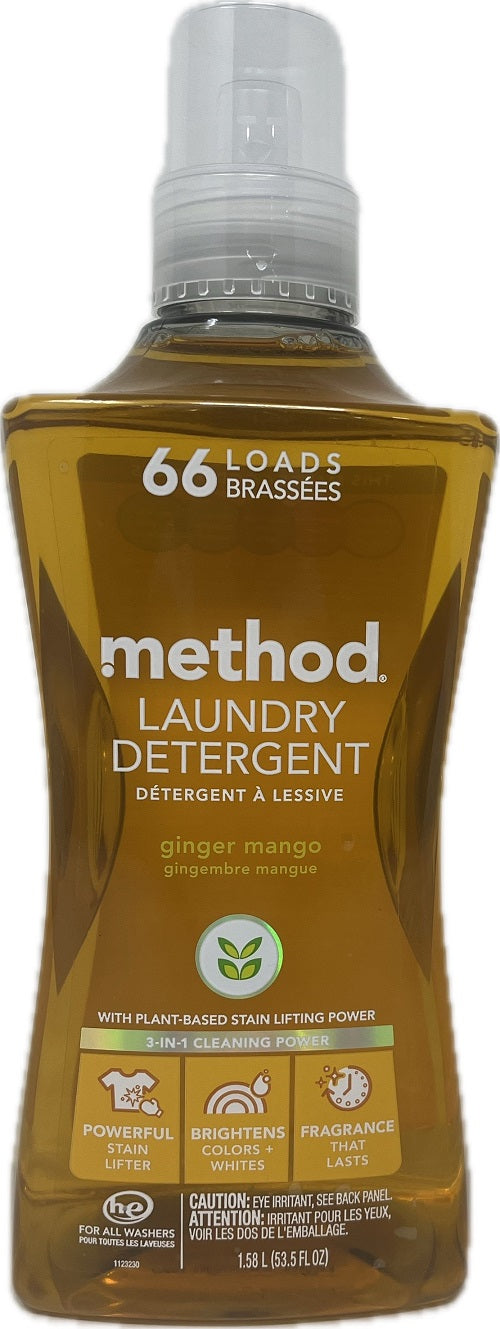 SP METHOD LAUNDRY DETERGENT 66LOADS GINGER MANGO 53.5oz