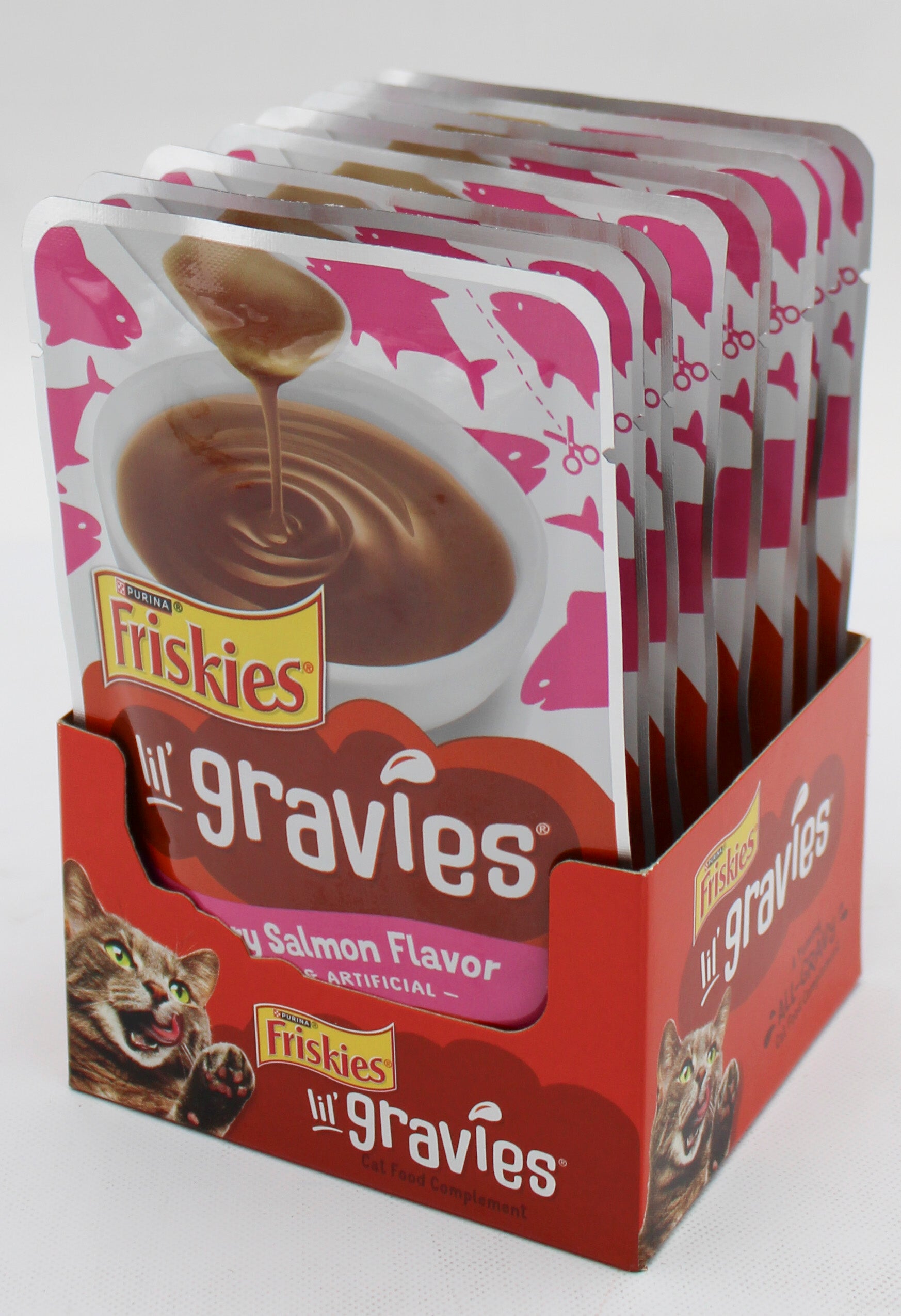 Purina Friskies Lil' Gravies Savory Salmon 1.55oz 12-pack