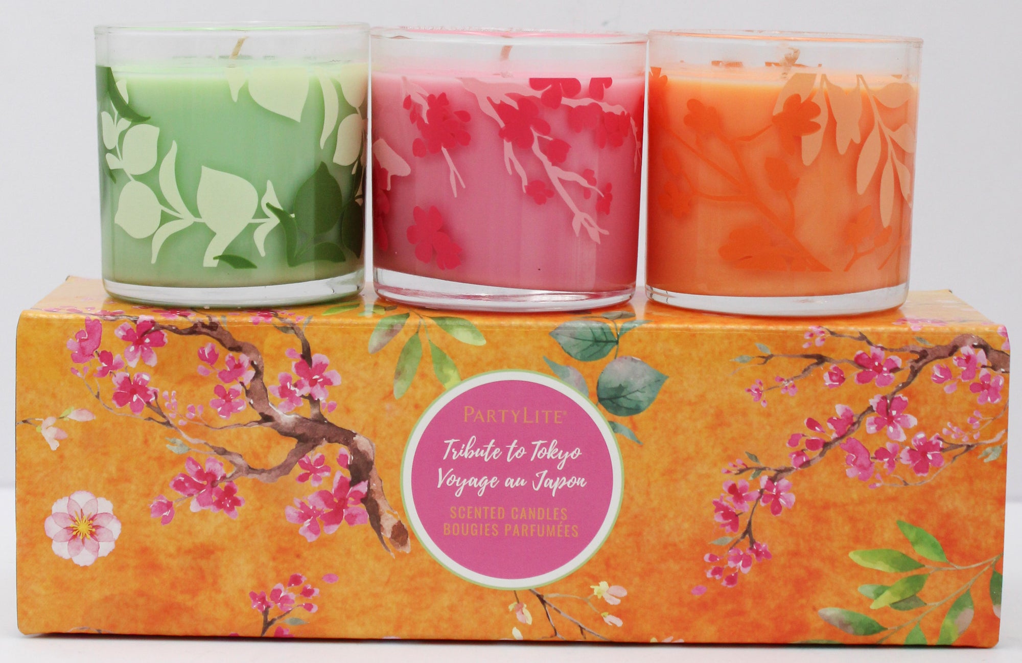 PARTYLITE TRIBUTE TO TOKYO JAR SAMPLER TRIO 3ct 4.8oz