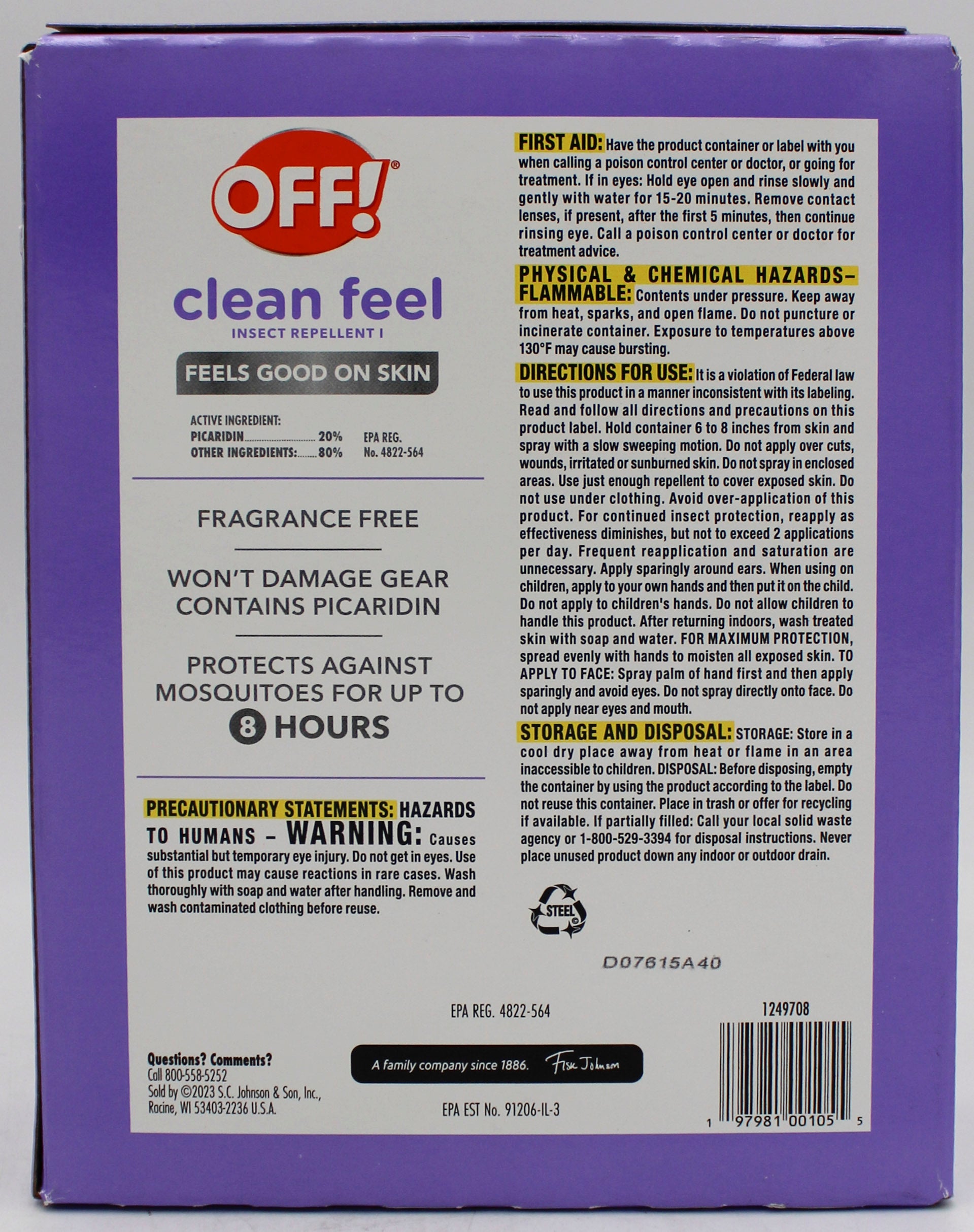 SP PEST2025 OFF CLEAN FEEL 2CT 9oz SD