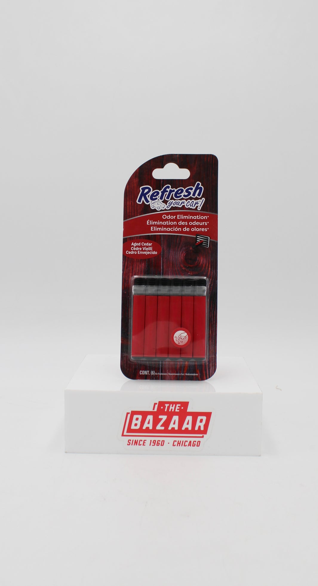 CALIFORNIA SCENTS! AGED CEDAR VENT STICKS CAR AIR FRESHENER - (6-PACK) NI