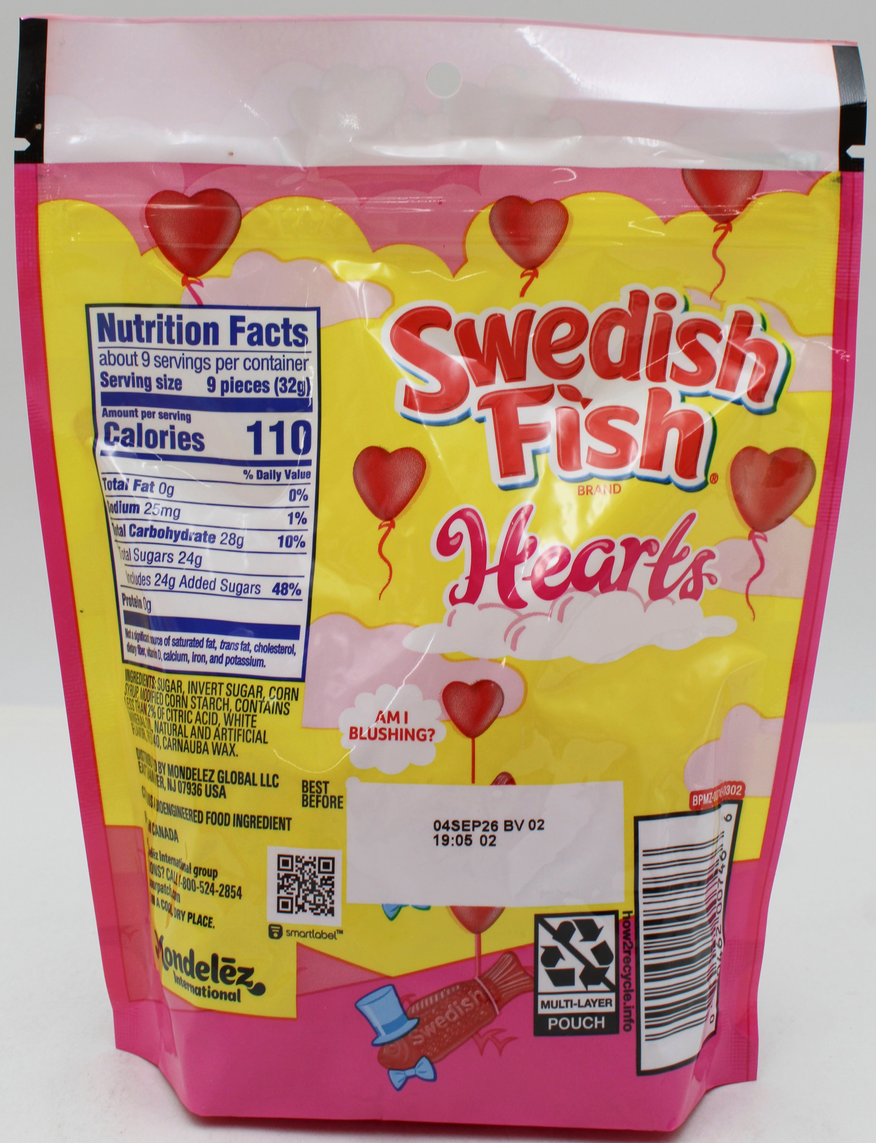 SWEDISH FISH HEARTS 10 Oz BB 9/4/26