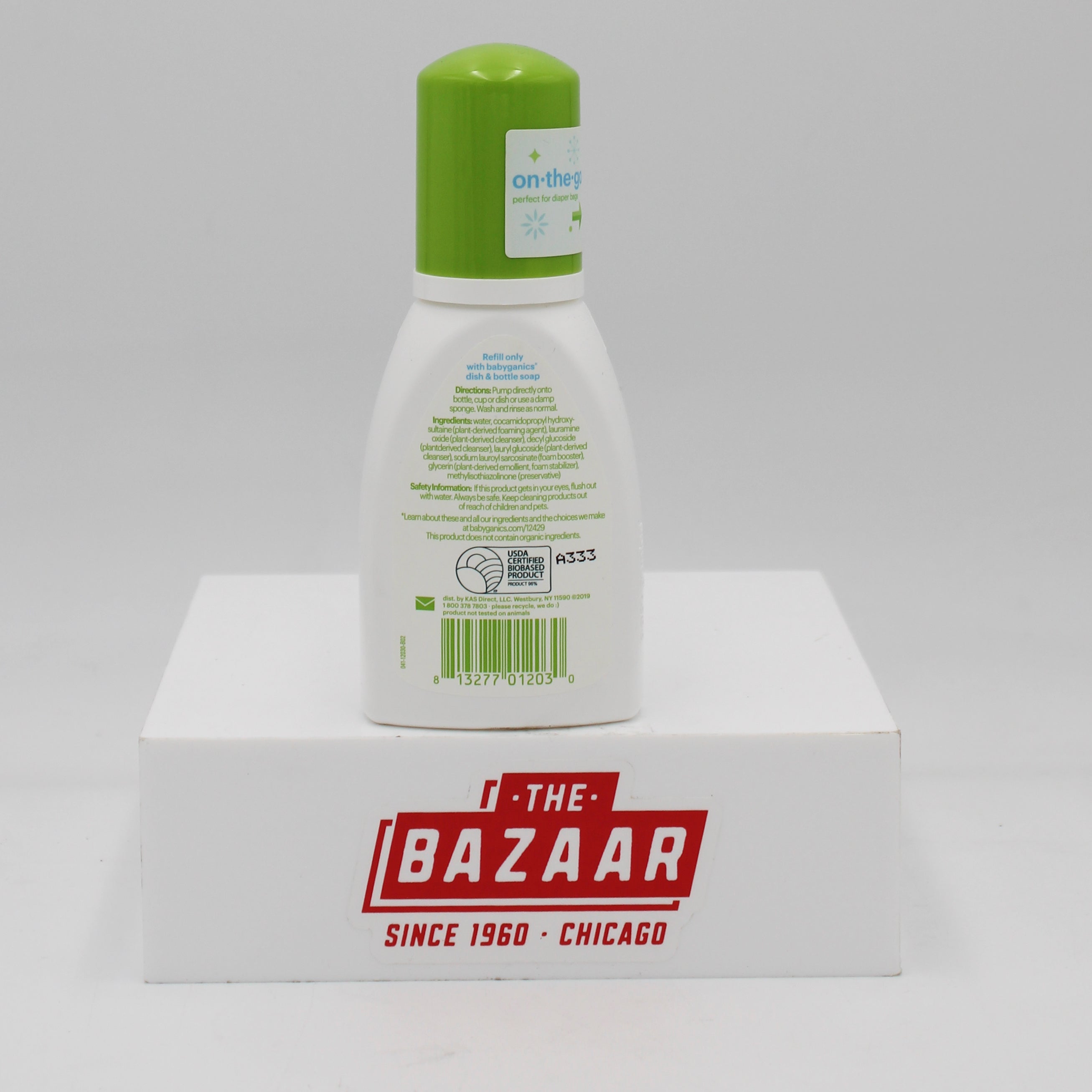 BABYGANICS FOAMING DISH SOAP TRAVEL FRAGRANCE FREE 3.38oz US